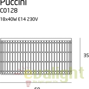 Lustra aplicata / Plafoniera design elegant diam.60cm Puccini C0128 MX - Img 5