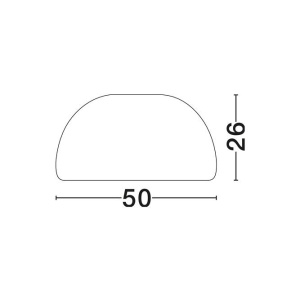 Lustra aplicata tavan cu textura granulata Davo 50cm, gri piatra - Img 3