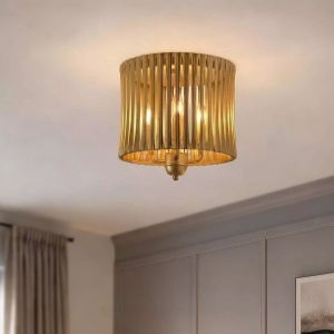 Lustra aplicata tavan metal auriu Split 3Lt