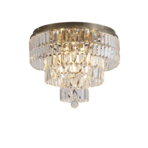 Lustra baie metal alama antic, cristal transparent Empire 6L, IP44