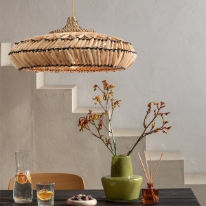 Lustra boho style Rinjani 60x29cm natural, M - Img 7