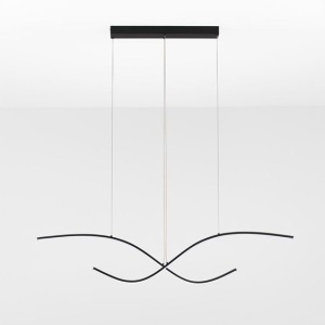 Lustra BRIO neagra liniara cu iluminat LED CCT 248252 universul-luminii.ro