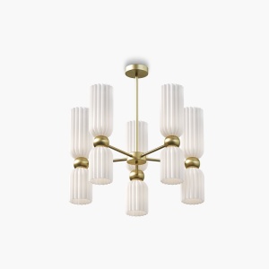 Lustra, Candelabru design modern Antic Alb - Img 5