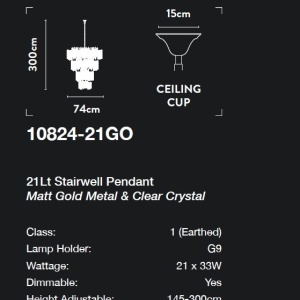 Lustra casa scarii cristal design lux elegant BELLE 228322 universul-luminii.ro