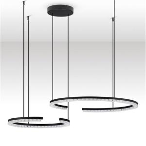 Lustra circulara aluminiu negru GREAMY D-93cm 623302 universul-luminii.ro