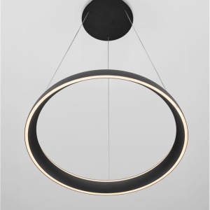 Lustra circulara aluminiu negru LED CCT OVIA 60cm, 5, universul-luminii.ro