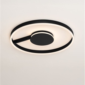 Lustra circulara aluminiu negru LED CCT SIENA 60cm, 1, universul-luminii.ro