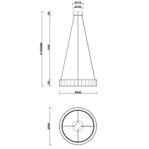 Lustra circulara LED suspendata Savoy 30W - Img 2