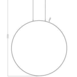 Lustra circulara suspendata LED CCT RASCAL 90cm - Img 2