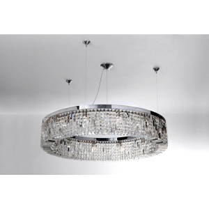 Lustra cristal Asfour design modern de lux Ring 110cm chrome plated 95812 universul-luminii.ro