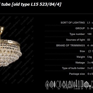Lustra cristal Bohemia L15 144/03/4; F tube 173482 universul-luminii.ro