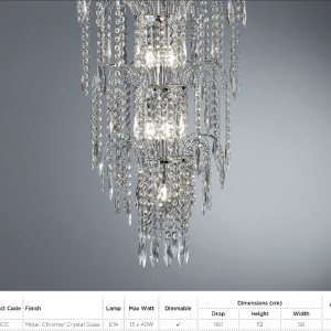Lustra cristal casa scarii design LUX Waterfall 13L 1313-13CC SRT 172822 universul-luminii.ro