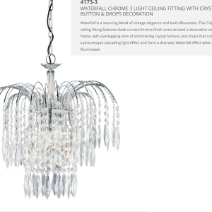 Lustra cristal suspendata design elegant Waterfall 3L 4173-3 SRT - Img 3