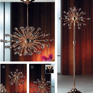 Lustra cristal Swarovski Spectra design modern de lux GALAXY 36L auriu 95682 universul-luminii.ro