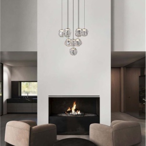 Lustra cu 10 pendule LED design modern IFOS - Img 7