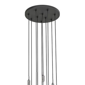 Lustra cu 10 pendule pentru tavane inalte, hol, casa scarii Ero X crom 40 - Img 2