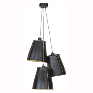 Lustra cu 3 pendule din cauciuc reciclat AMAZON, 26cm AMAZON/25/H3/B 174922 universul-luminii.ro