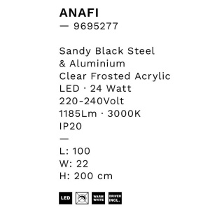 Lustra cu 3 pendule LED design modern ANAFI 158462 universul-luminii.ro