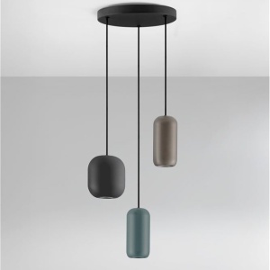 Lustra cu 3 pendule metal negru, maro, verde MARLIN 625912 universul-luminii.ro