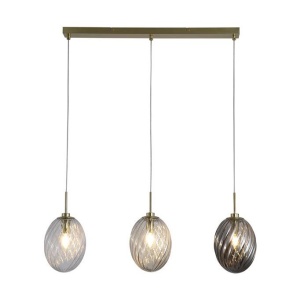 Lustra cu 3 pendule sticla colorata Whirl
