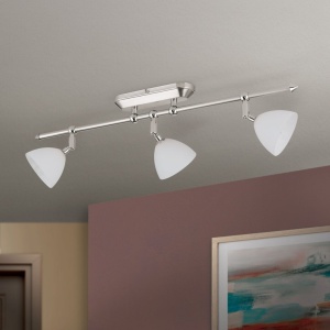 Lustra cu 3 spoturi design modern OPALDESIGN, satin 163442 universul-luminii.ro