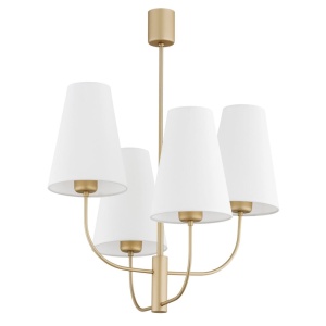 Lustra cu 4 brate design modern Safiano auriu, alb 124642 universul-luminii.ro