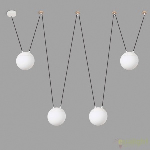 Lustra cu 4 pendule design modern MINE SPACE White 28375-4L 48182 universul-luminii.ro