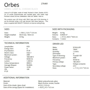 Lustra cu 4 pendule LED design modern Orbes 149972 universul-luminii.ro