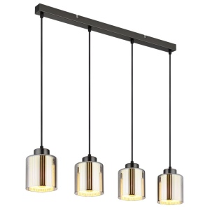 Lustra cu 4 Pendule negru crom FELICIA
