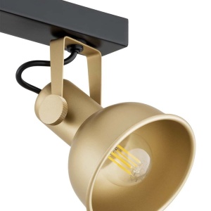 Lustra cu 4 spoturi directionabile design modern Lenora auriu, negru 124862 universul-luminii.ro