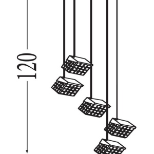 Lustra cu 5 pendule LED Cuboid 624682 universul-luminii.ro