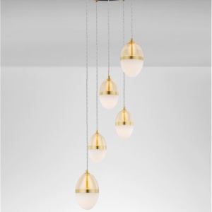 Lustra cu 5 pendule LED design modern Egna 228652 universul-luminii.ro