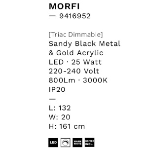 Lustra cu 5 pendule LED design modern Morfi 236762 universul-luminii.ro