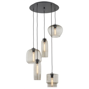 Lustra cu 5 Pendule sticla design decorativ SERAFINO