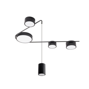 Lustra cu 5 spoturi LED, Negru, Zumaia II