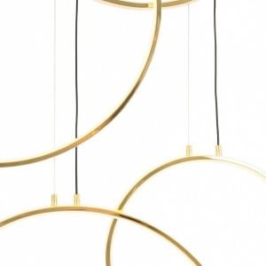 Lustra cu 6 inele LED suspendate Ring XXL auriu 597862 universul-luminii.ro