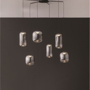 Lustra cu 6 pendule LED design modern AELIA 152292 universul-luminii.ro