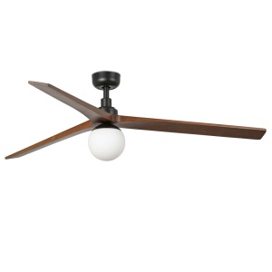 Lustra cu Ventilator aplicat tavan cu telecomanda KLIM L 150cm, negru/ nuc