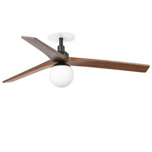 Lustra cu Ventilator incastrat tavan cu telecomanda KLIM M 125cm, negru/ nuc