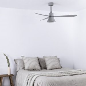 Lustra cu Ventilator si telecomanda AMELIA L CONE LED gri 126952 universul-luminii.ro
