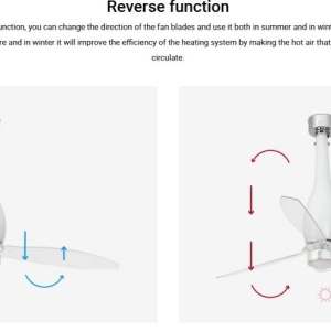 Lustra cu Ventilator si telecomanda ETERFAN M LED alb/transparent 123962 universul-luminii.ro