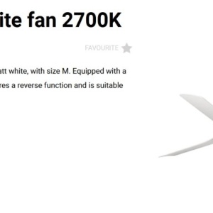 Lustra cu Ventilator si telecomanda PUNT TEK M alb 2700K - Img 2