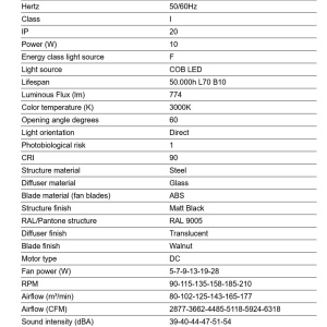 Lustra cu Ventilator si telecomanda PUNT TEK M negru/nuc 3000K - Img 3
