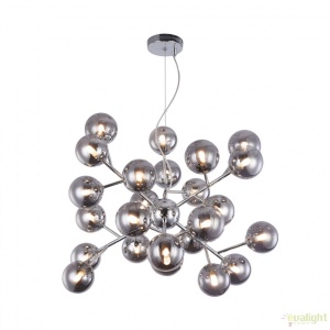 Lustra deosebita cu 24 de surse de lumina Dallas, crom/ fumuriu MYMOD545PL-24CH