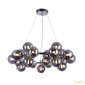 Lustra deosebita cu 25 de surse de lumina Dallas, crom/ fumuriu MYMOD548PL-25CH