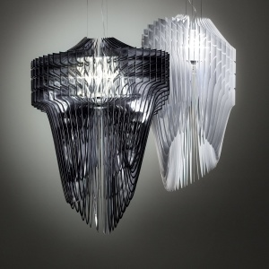 Lustra design Art Deco realizata manual Aria XL Black Fade 123902 universul-luminii.ro
