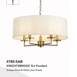 Lustra design clasic cu 5 brate Knightsbridge 139542 universul-luminii.ro