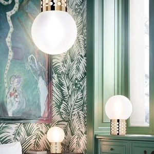 Lustra design Glam Retro realizata manual Atmosfera Gold - Img 4