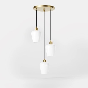 Lustra design italian din alama si sticla Talis - Img 2