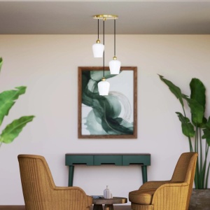 Lustra design italian din alama si sticla Talis - Img 12